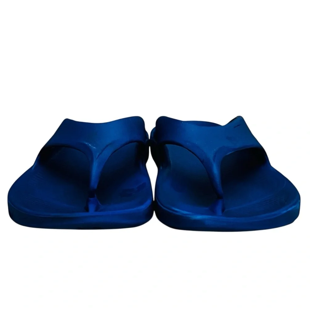 Oofos Ooriginal Sandals Blue & Gray Flip Flops Men’s Sz 12